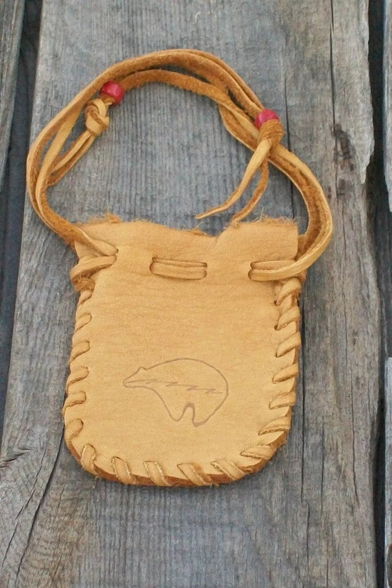 Medicine bag with bear totem