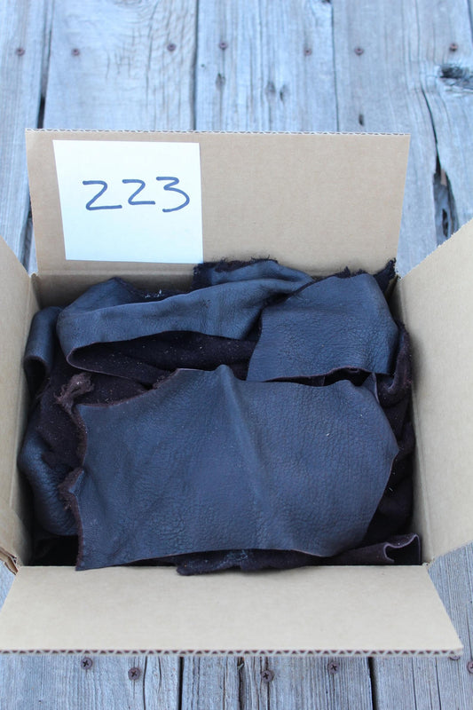 Soft brown leather scraps , Elkskin scraps , Scrap craft leather pieces , 223