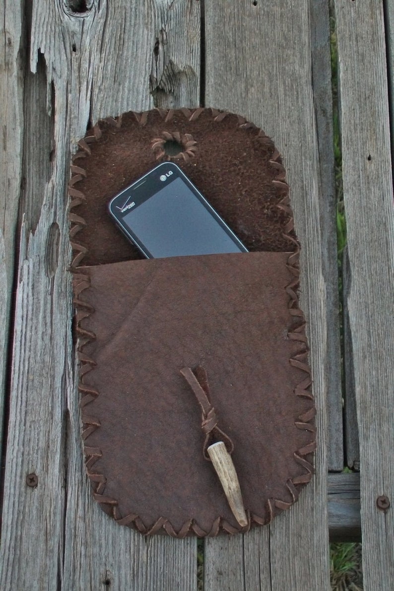 Leather belt bag, leather hip bag, phone bag