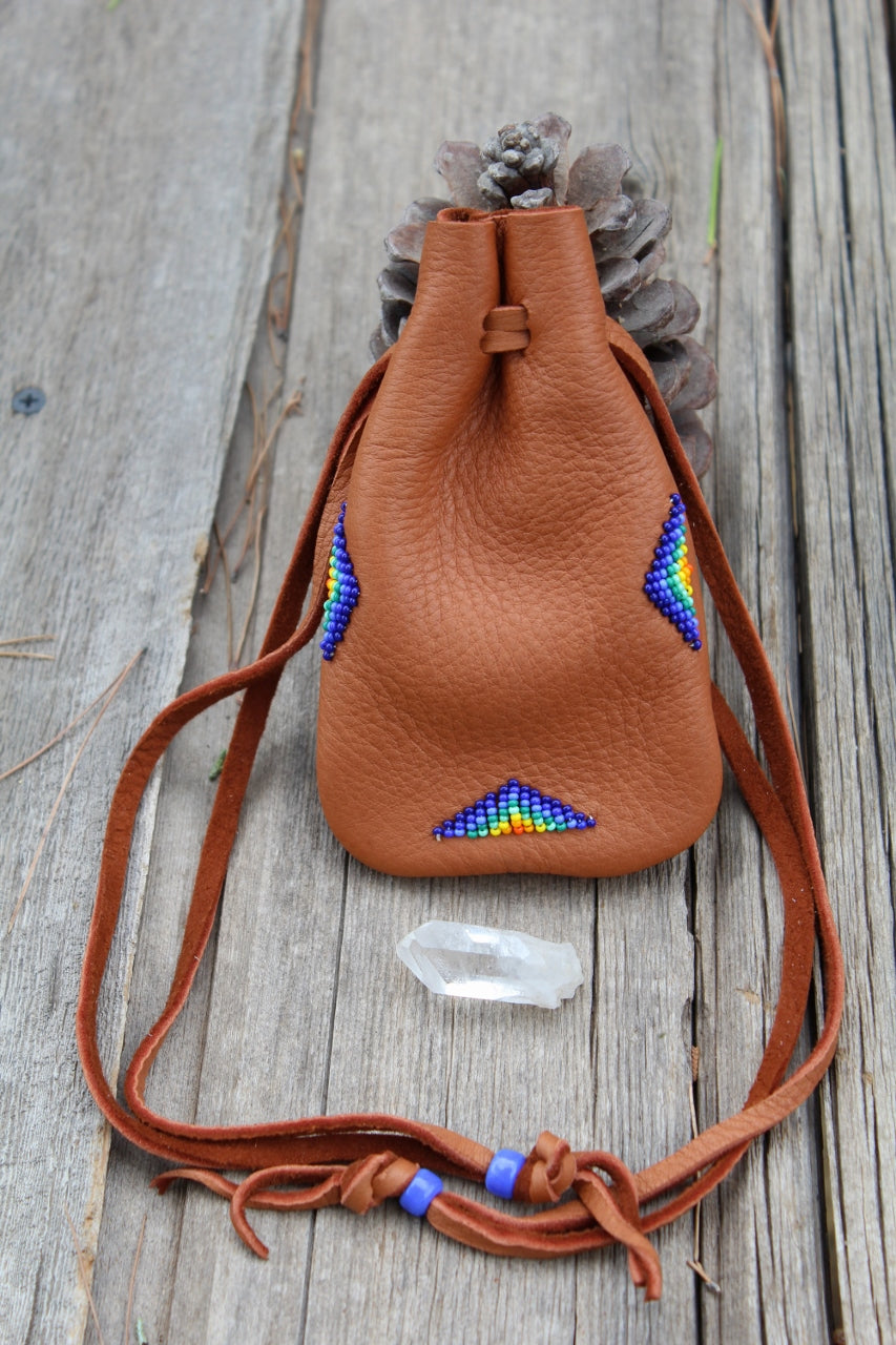 Leather Medicine Bag,Leather Medicine Pouch,Leather Neck Pouch,Leather high quality Neck Bag,Deer Leather Bag