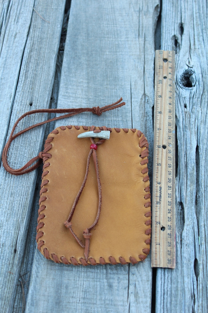 Leather cell phone bag, handmade phone bag