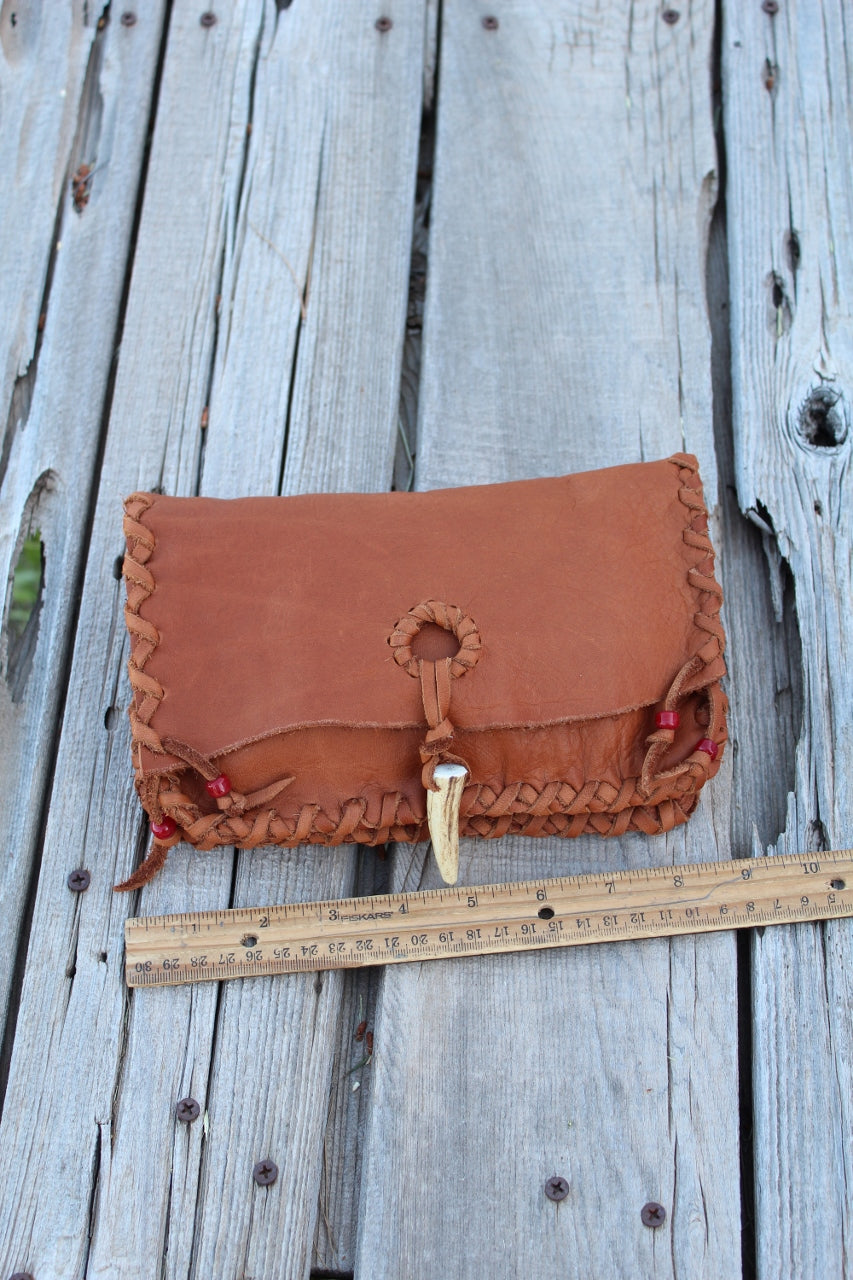 Leather clutch, large leather wallet