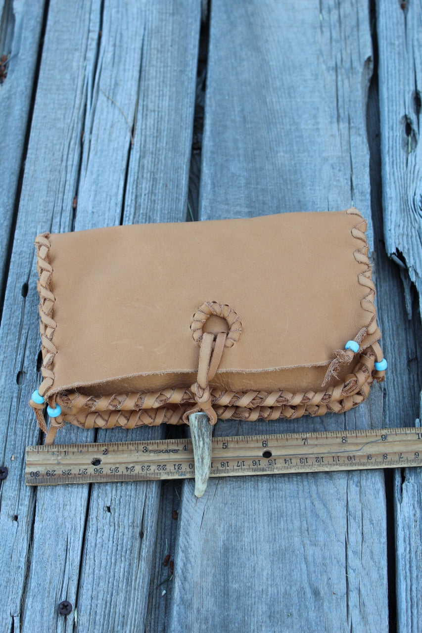 Large leather clutch, tan leather clutch