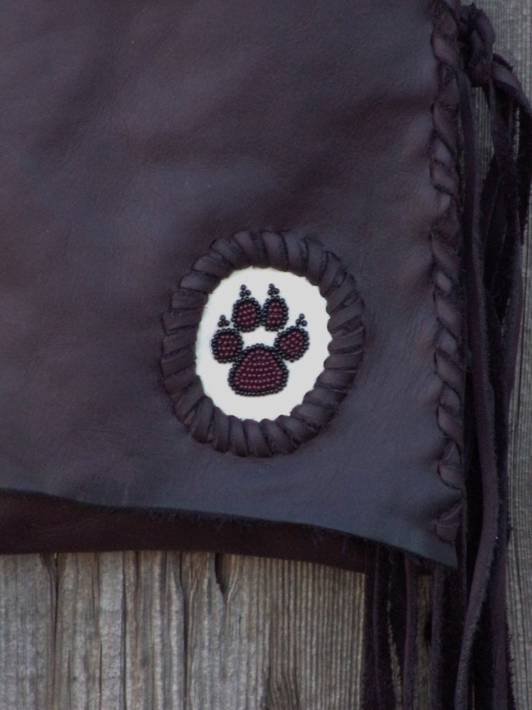 Wolf paw totem handbag, leather bag