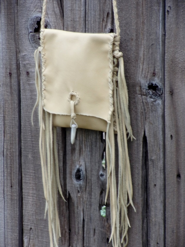 Fringed leather handbag, simple crossbody bag