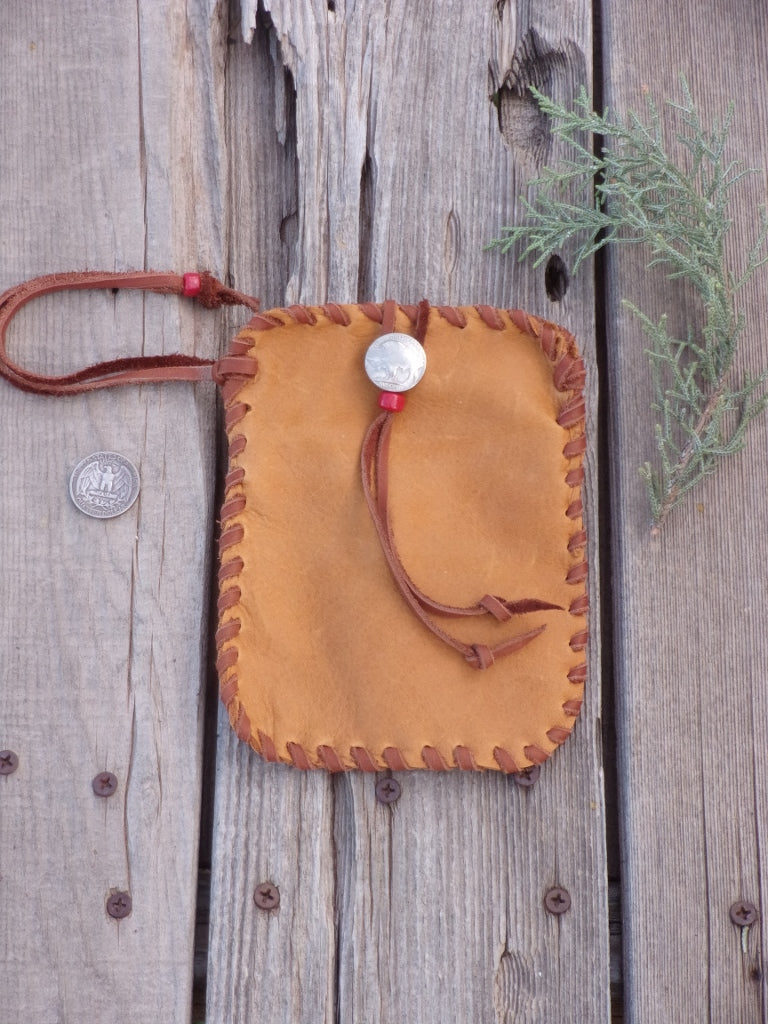 Leather phone bag , wrist bag , Cell phone sleeve