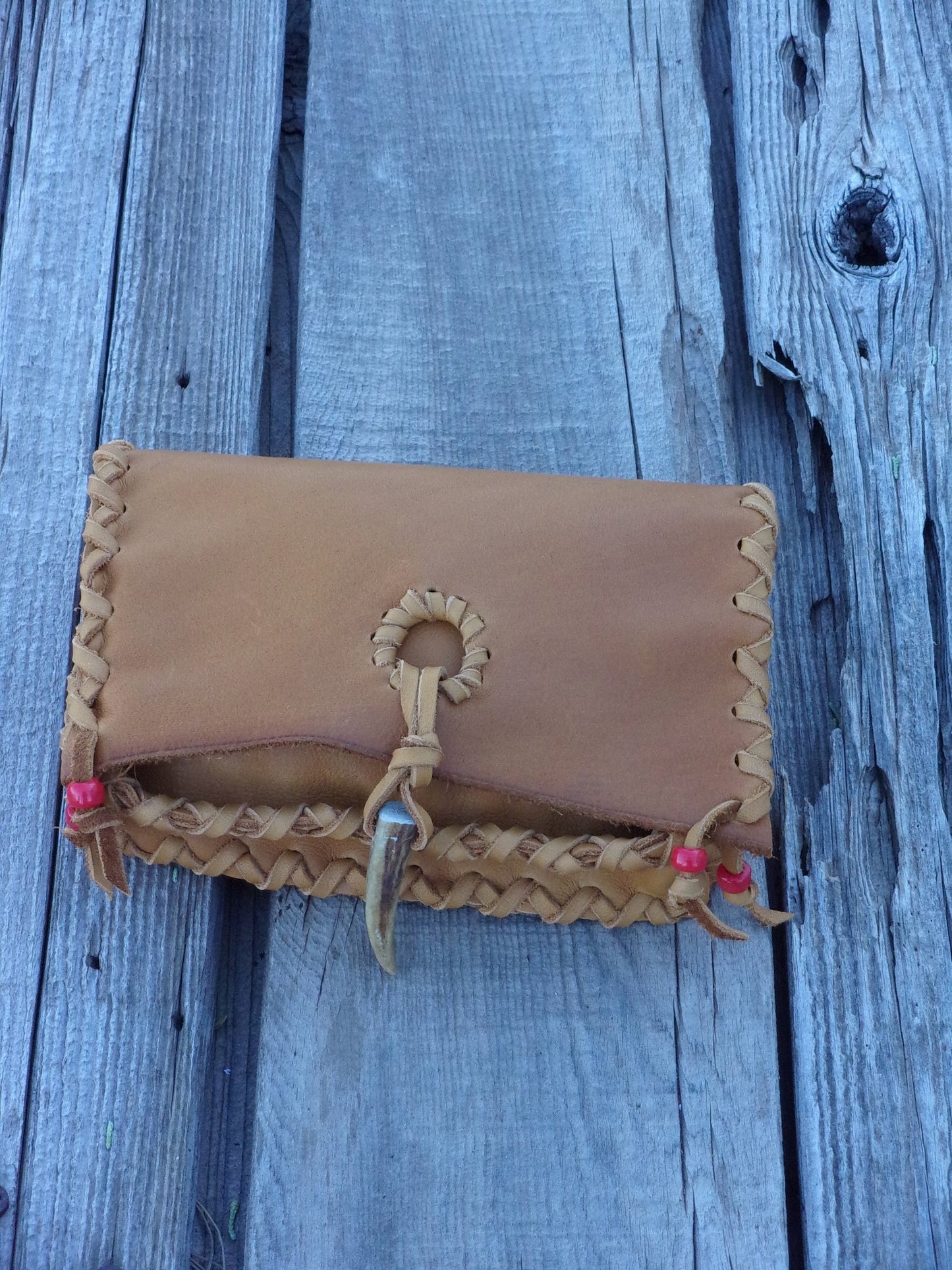 Leather wallet, soft leather clutch