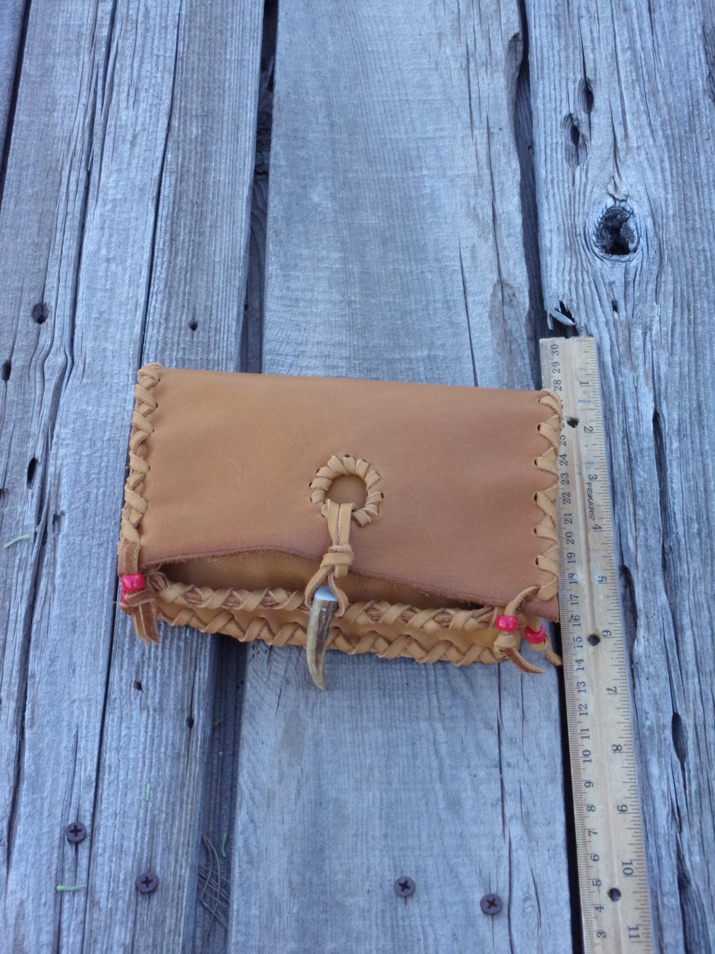 Leather wallet, soft leather clutch