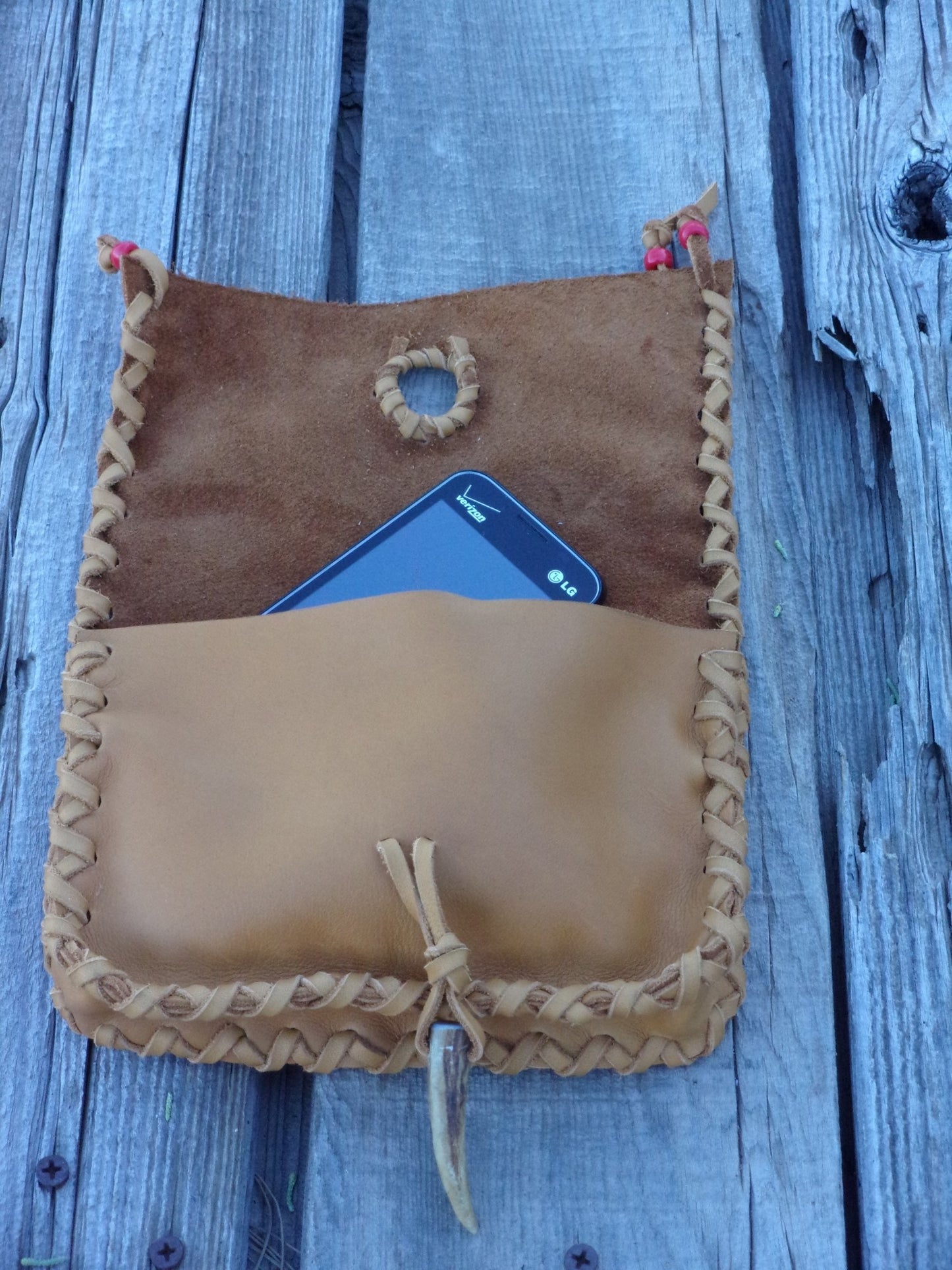 Leather wallet, soft leather clutch