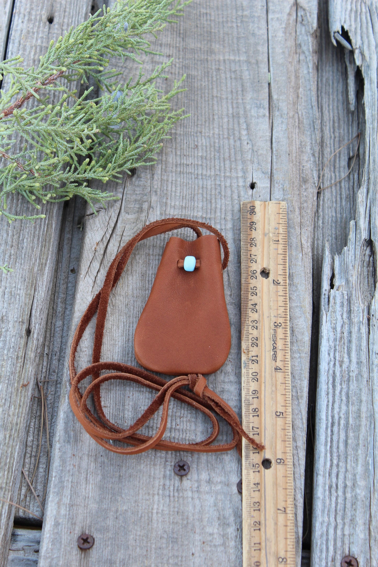 leather medicine bag, small amulet bag, crystal pouch