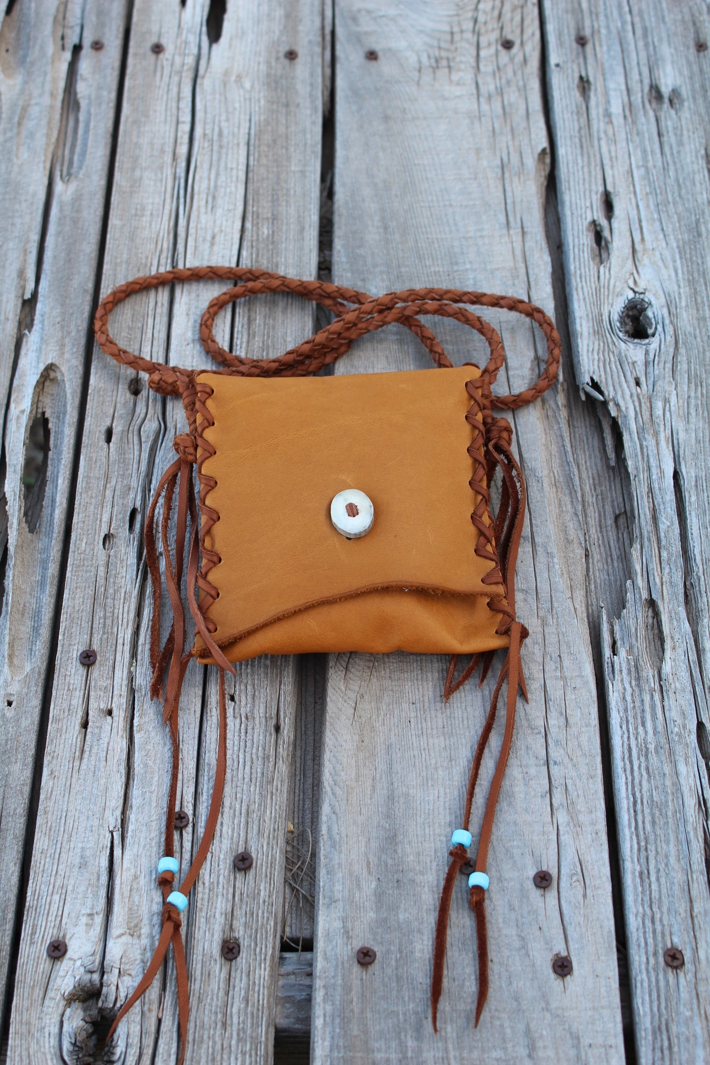 Leather crossbody handbag, simple leather purse